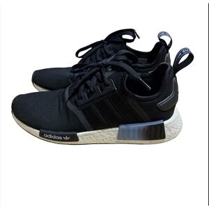 Adidas NMD R1 Mens 11 Black White Boost Sneakers Athletic Shoes Clean